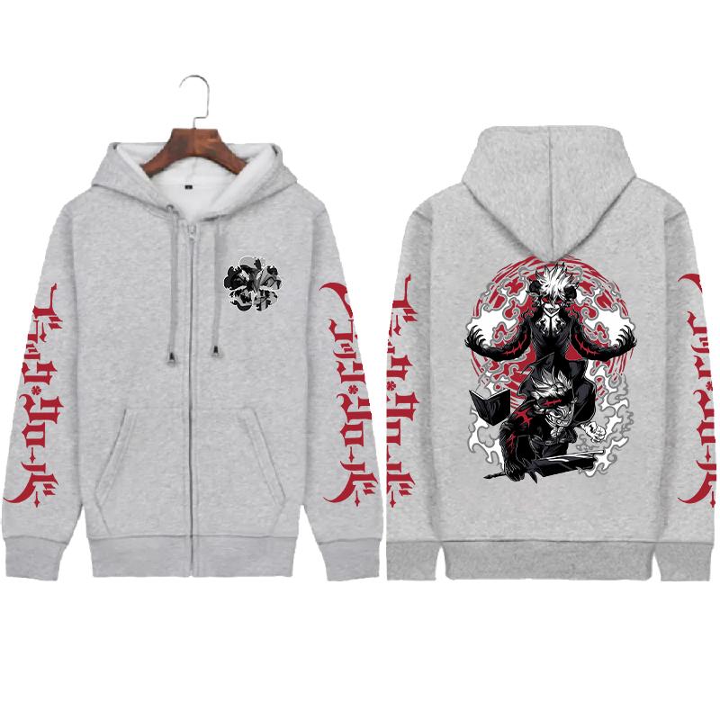 

Аниме Чёрный Клевер Аста Крутой Принт Графические Толстовки на Молнии Винтажная Оверсайз Толстовка Длинные Рукава Мужская Женская Одежда 3XL