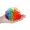Children's colored rubber line ball toy pressure resistant soft and elastic ball sensory irritability fun rubber toy