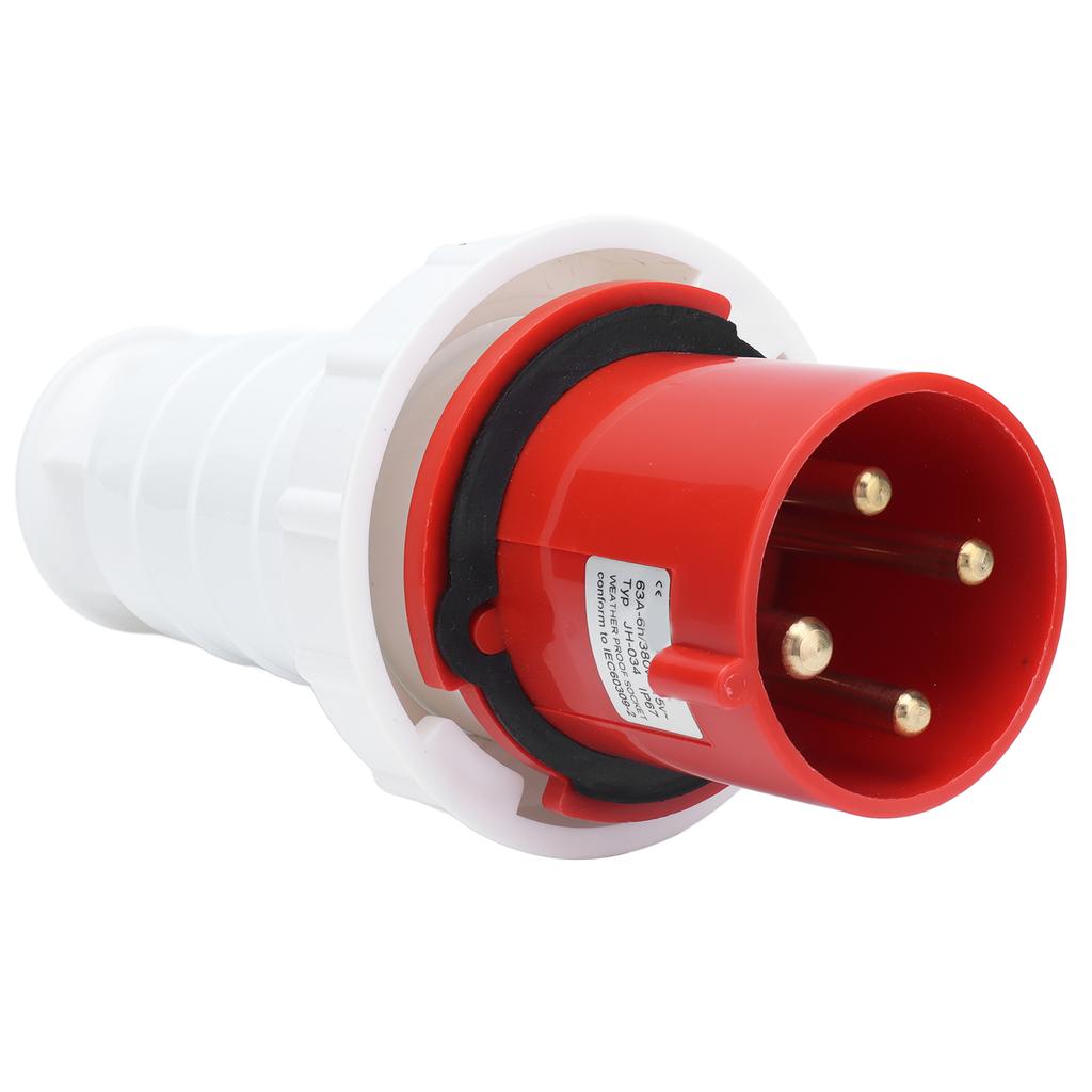 4 Pin Industrial Plug Heat Resistance Insulating IP67 Waterproof Electronic Accessories for