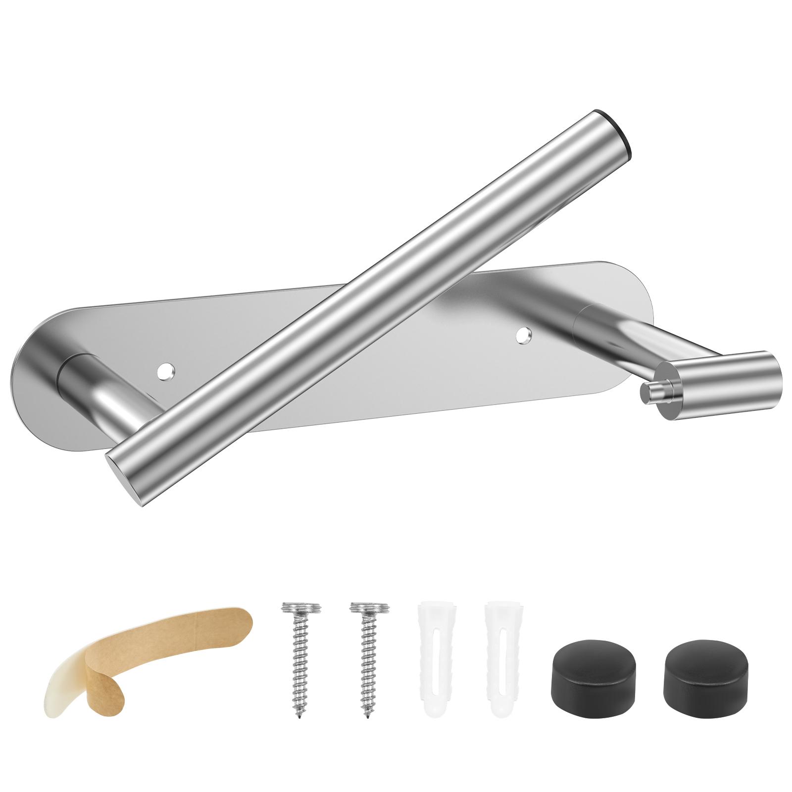 

Держатель рулона туалетной бумаги из нержавеющей стали Настенный диспенсер для туалетной бумаги Практичная подставка для салфеток для ванной комнаты, дома и отеля серебряный