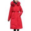 Women's Winter Long Thickening And Velvet Keeping Warm Casual Coat With Hat