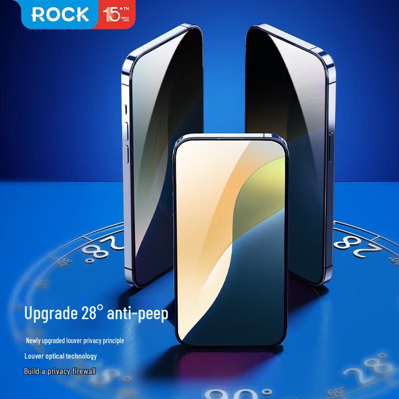 ROCK Tempered Glass Privacy Screen Protector for iPhone 16 Pro