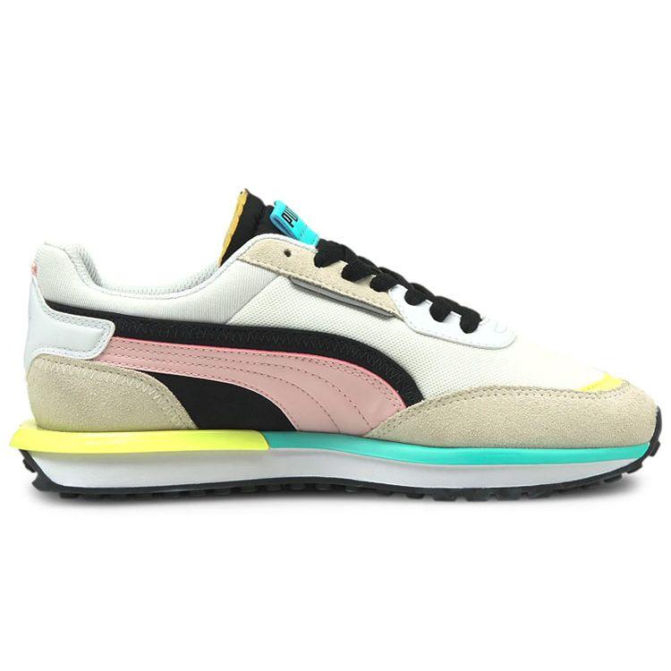 Puma City Rider Weiß Petrol Rosa Unisex Sneaker 382044-05