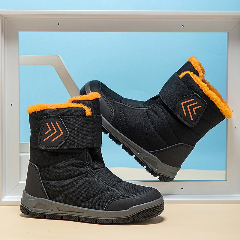 Winter Children's Snow Boots Waterproof Cotton Shoes Thick Warm Non-slip Boots In The Tube Casual Kids High-top Boots