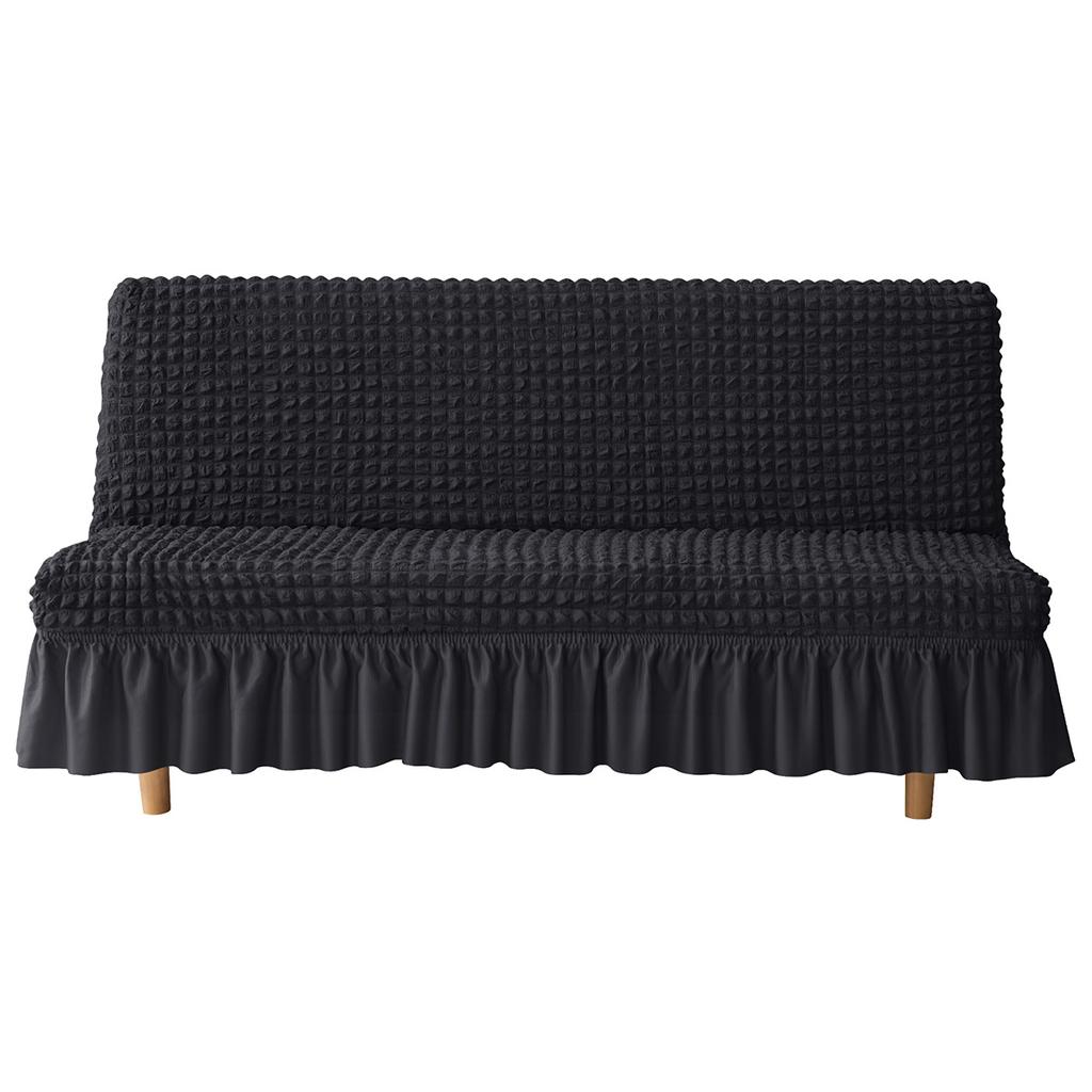 1PC M/L Seater Seersucker Futon Sofa Lipcover High Stretch Sofa Bed Skirt Cover Corner Sofa Protector Elastic Corner Couch Cover