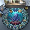 Ocean Adventure Icons Round Area Rug Under Office Chairs Bedroom Living Room Home Decor