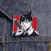 Chainsaw Man Peripheral Brooch ChainsawMan Manga Hayakawa Autumn Wind Pava Electric Times Character Badge Ornament Tide