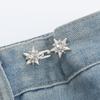 1Pair Star Diamond Jeans Button Adjustable Clips For Pant Skirts Waist Tightener Buckle Snap Button Retractable Button