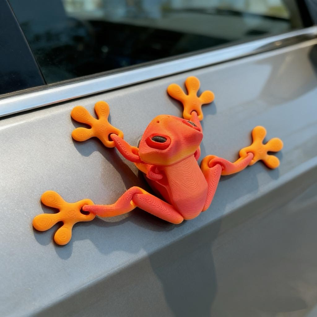 New Cute Gradient Colored Frog Fridge Magnets Cartoon Cute Mini Action Figures Kitchen Fun Decorations Car Pendant