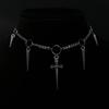 Y2k Gothic Chain Necklace With Alloy Dagger And Spikes For Fashionistas