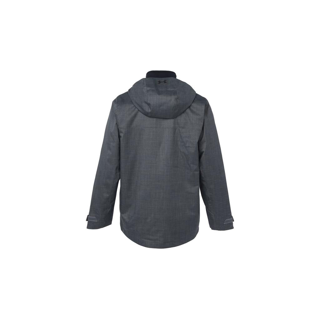 Under Armour Hooded Sports Fleece Three-In-One Outdoor Hiking Jacket Men Gray 1300663-012