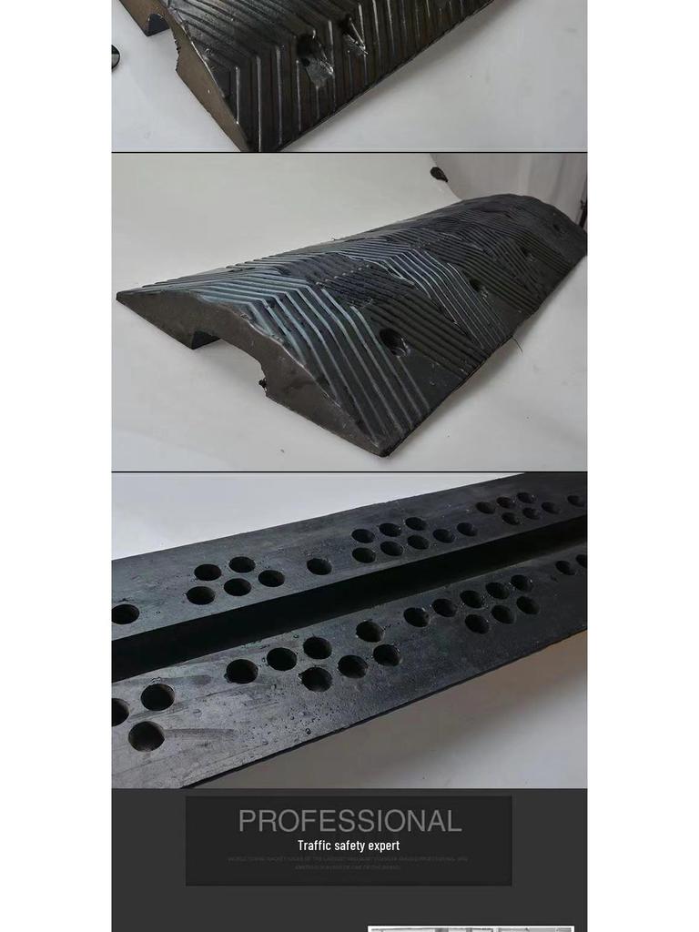 PVC Cable Trunking Rubber Speed Bump - Anti-Stepping, Pressure-Resistant Cover for Indoor/Outdoor Cable Protection and Crossing.