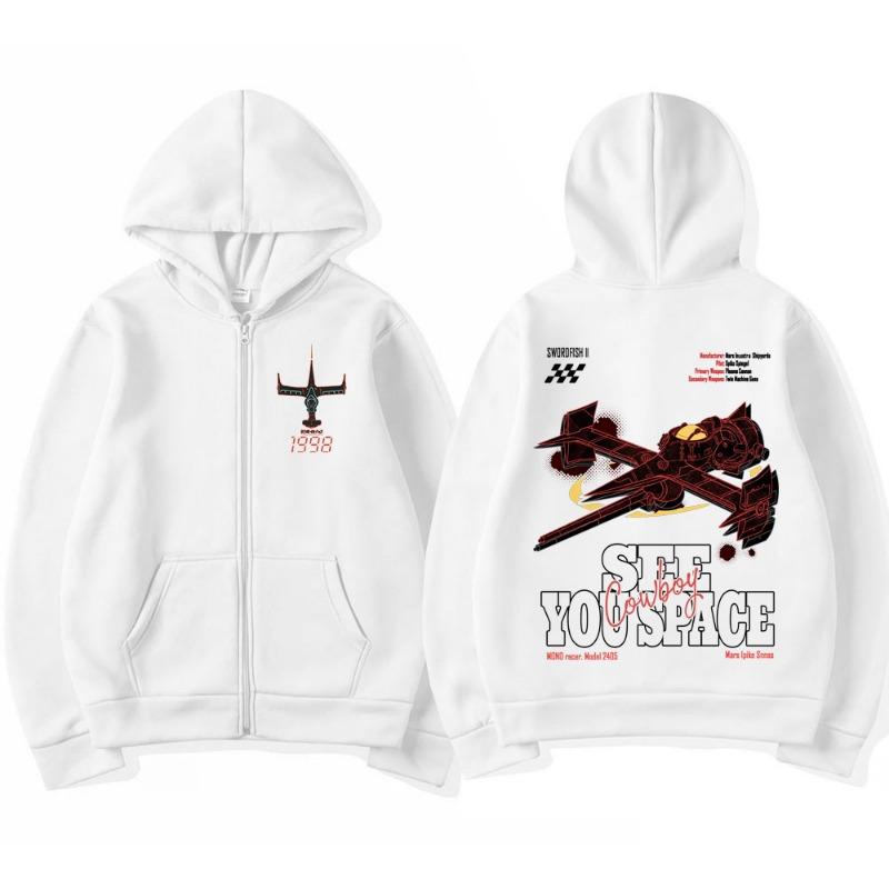 Felpe con zip Cowboy Bebop Spike Spiegel Manga Uomo Donna Moda Maniche Lunghe Oversize Felpe con zip Pullover Cappotti
