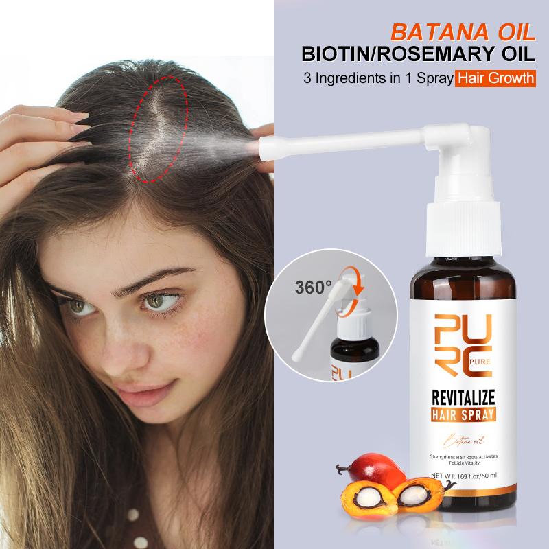PURC Batana Hair Growth Set Nourishing Anti Hair Loss Hair Oil & Spray & Mask Treatment Rosemary Oil Biotin Hair Care Set