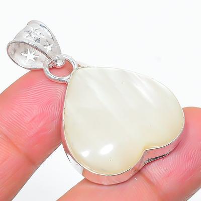 Natural Monalisa Stone Gemstone 925 Sterling Silver Gift Pendant 1.58" D4i53