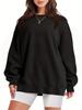 2024 Autumn/Winter Women's Plus Velvet Casual Loose Round Neck Hoodie, European & American Style