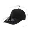 Summer Men Women Sport Outdoor Sun Protection Baseball Hat Cap with Solar Sun Power Cooling Fan Cool Casual Sun Visor Cap