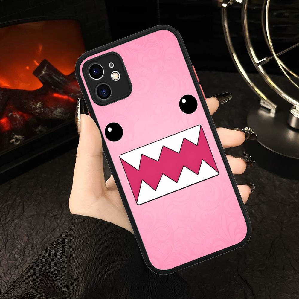 Cute Domo-Kun For IPhone 11 12 13 14 15 16 Pro Max Plus Matte Translucent Phone Cover