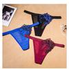 Fashion Seamless Underwear Women's Comfortable Wide Edge Sexy Oily Jacquard Perspective Mesh Low Waist Temptation Thong 2286
