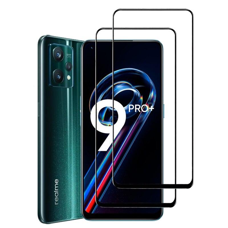 KEYSION Gehärtetes Glas für Realme 9 5G 9 Pro+ 9i GT Neo 3 2 2T C35 C31 HD Displayschutzfolie für OPPO Reno7 Z 5G A96 A76 A95