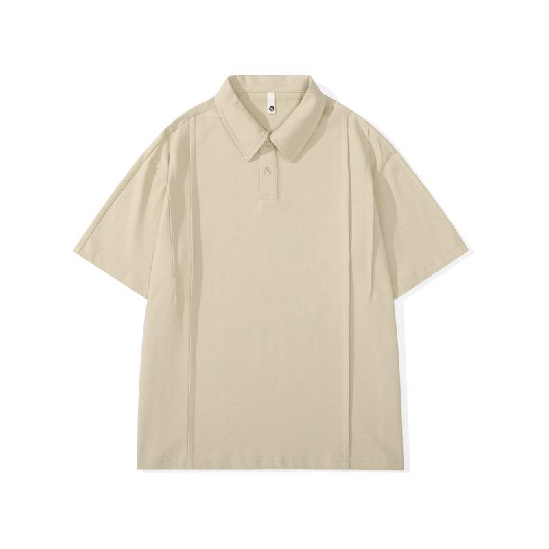 New Summer POLO Collar Simple Short-sleeved Pleated Lapel T-shirt