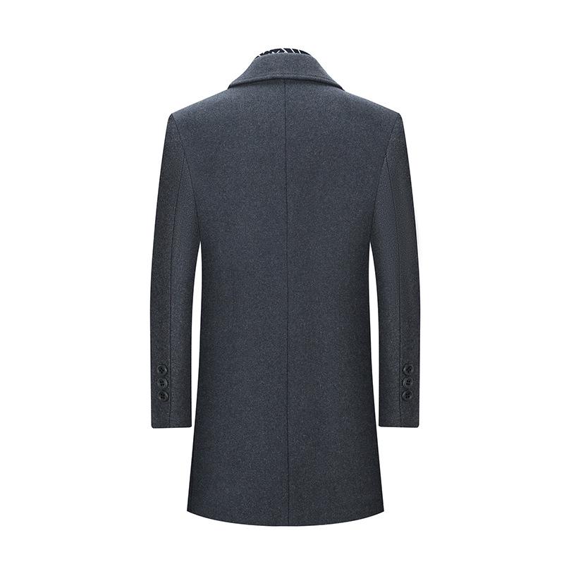 2025 Men's Wool Trench Coat: Autumn/Winter Mid-Length Business Casual
