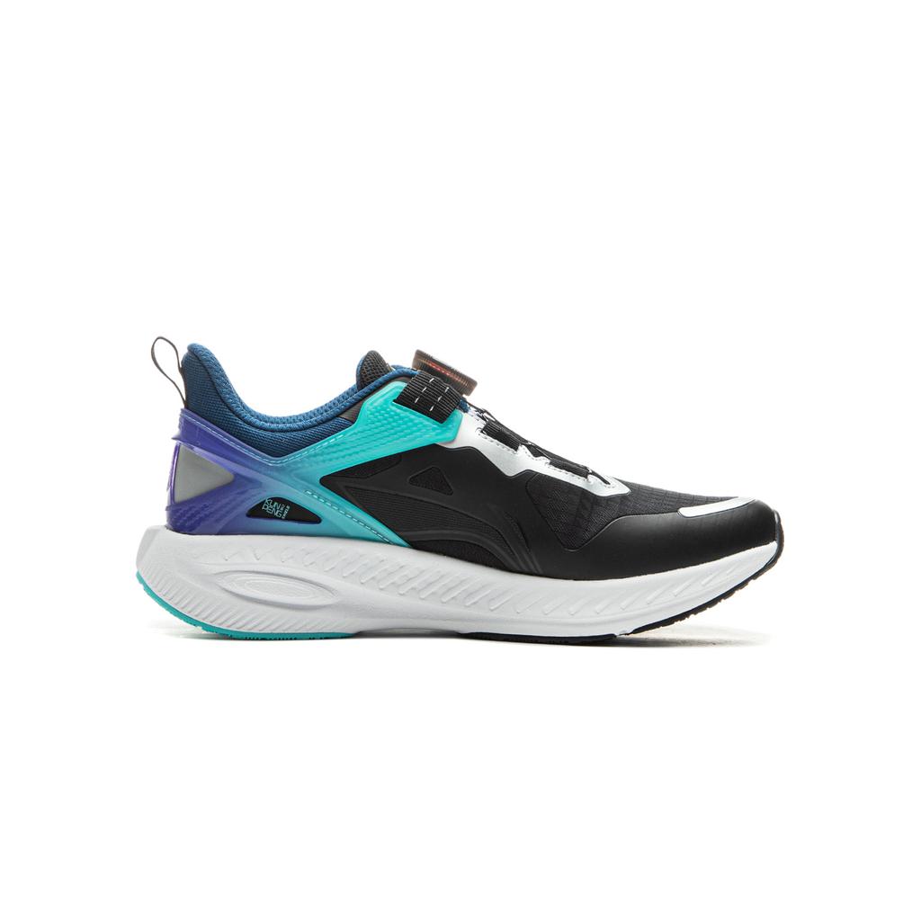 Li Ning Kids Kunpeng Fashion Versatile Rebound Support Low-Top Running Shoes Kids Running Shoes Black Silver YKFU094-3