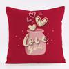 Love Heart Valentine'S Day Design Throw Pillow Cover With Short Plush Print For Living Room Sofa Decoration Cushion Cover
