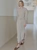 Avang Dot Pleated Puff Sleeve Dress - Ivory