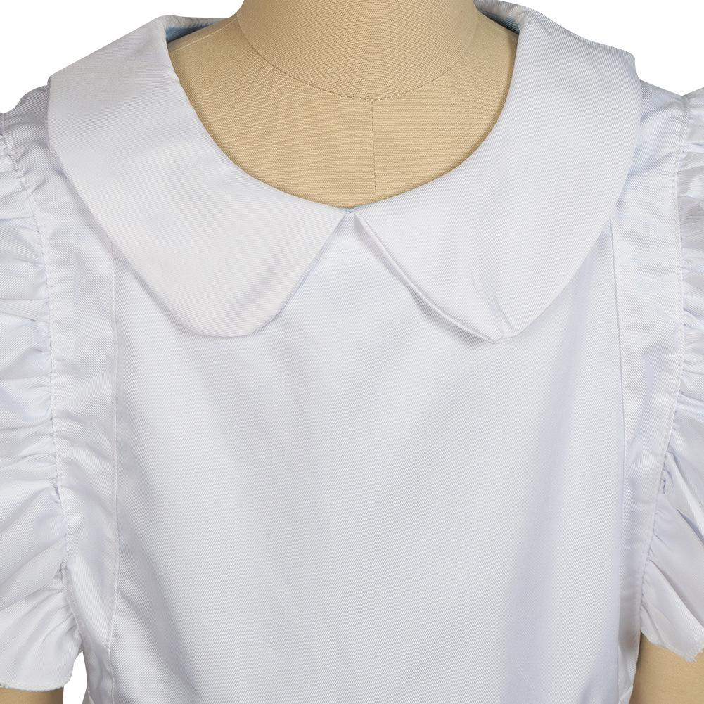 Alice In Wonderland Blue & White Maid Costume with Headband - Girls' Birthday Princess Dress