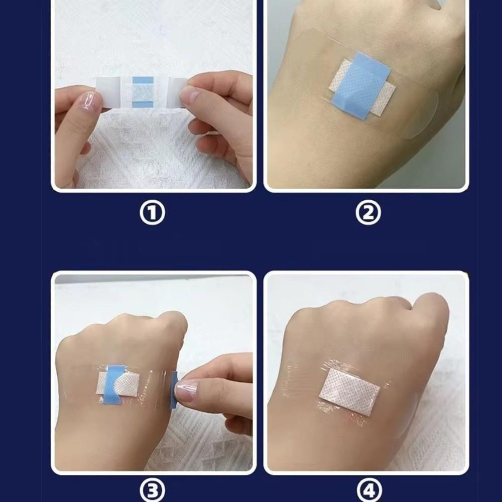120pcs Adhesive Backing Waterproof Band Aid Transparent Finish Adhesive Plaster Wound Care