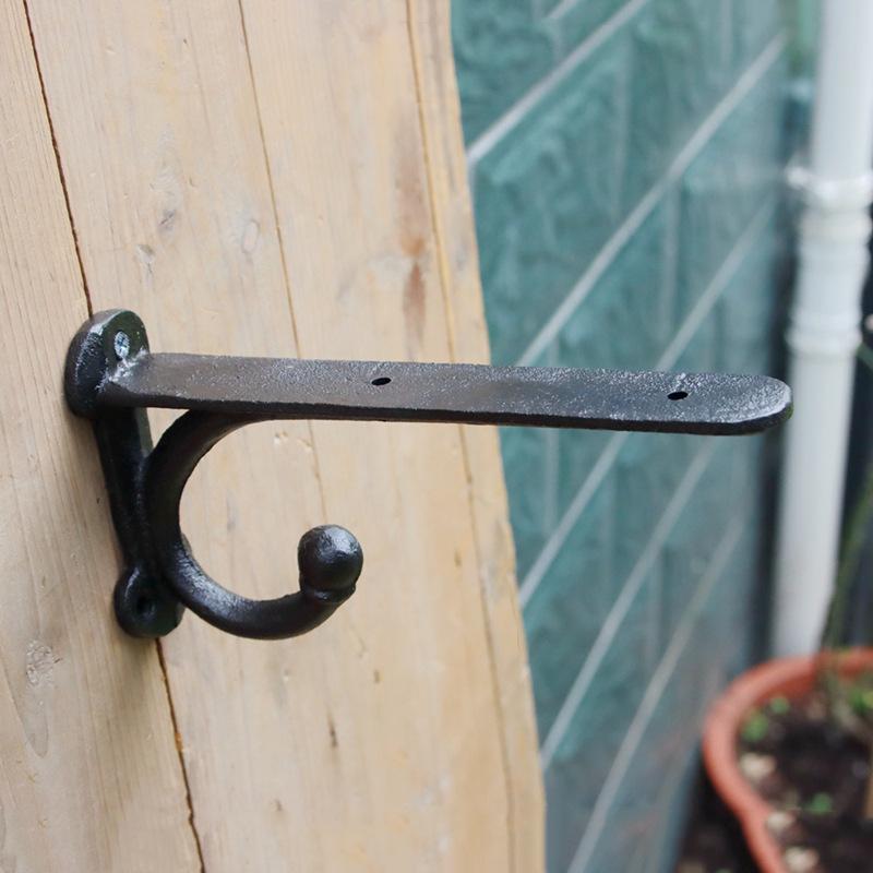 European Retro Cast Iron Triangle Bookshelf Support Bracket