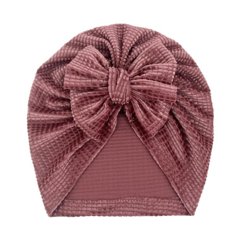 

New baby plaid golden velvet hat, children s warm and comfortable pullover hat, baby tire hat