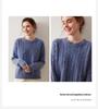 Women's Thickened Cashmere Sweater: Round Neck, Long Sleeve, Loose Fit, Knit Base Layer for Autumn and Winter.