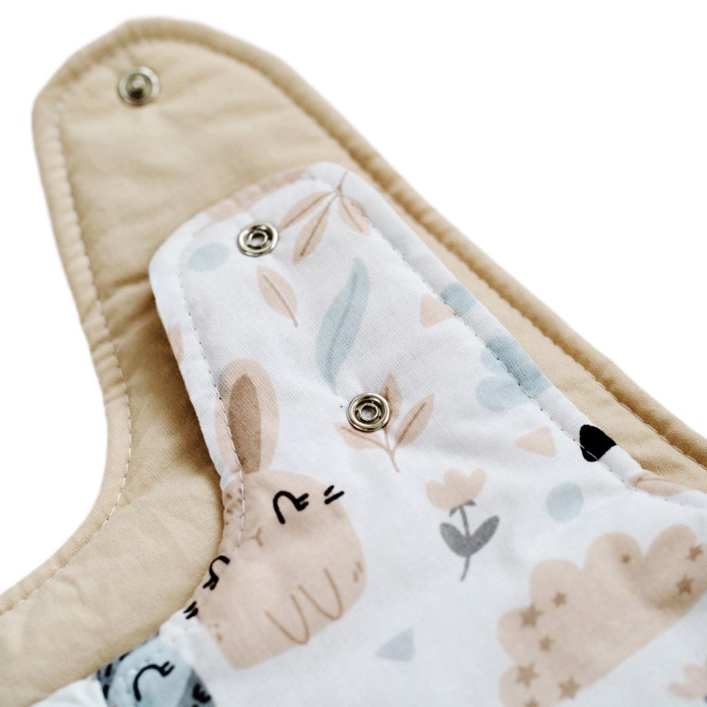 Babyu, All-season Sleeping Bag Cotton Double Zipper Adjustable 1.5 Tog 0-9 M