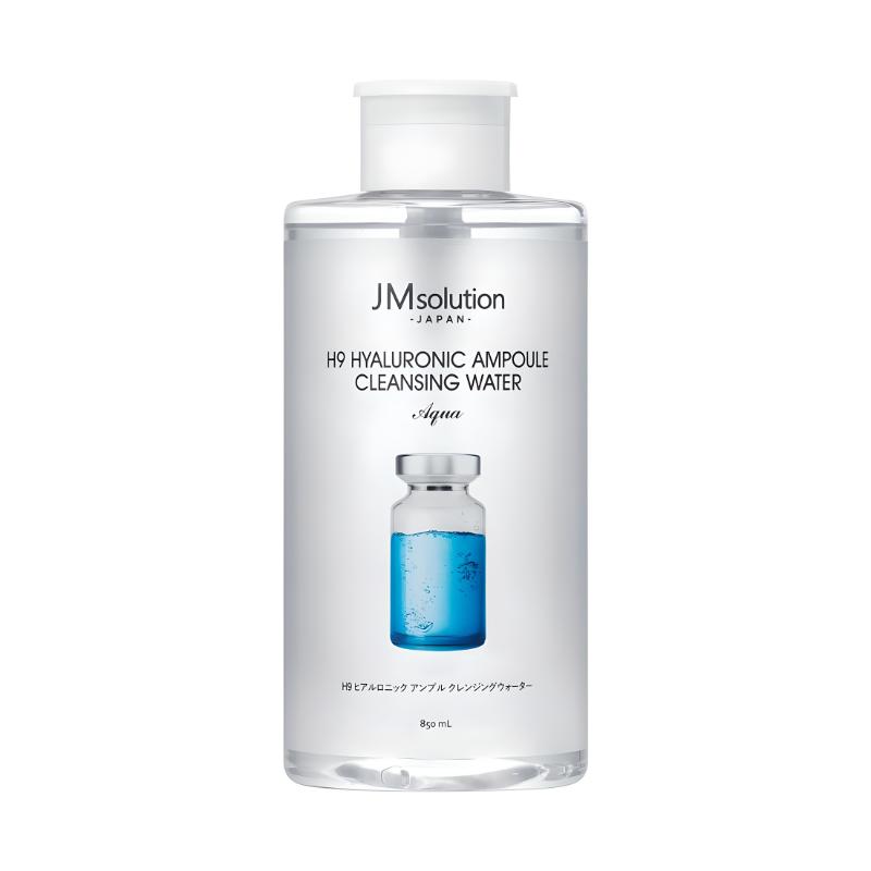 [JMsolution] H9 Hyaluronic Ampoule Cleansing Water Aqua (850ml) - Mega-Size Deep Purifying & Moisture Recharge