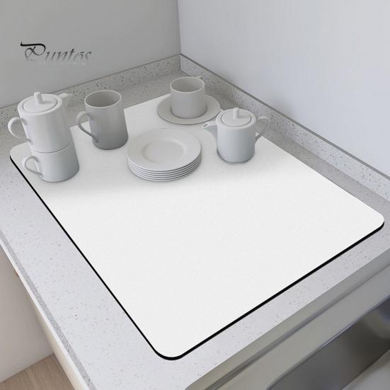 Küchenarbeitsplatten-Abtropfmatte, super saugfähig, rutschfest, faltbar, große rechteckige Schüssel, Schüssel, Teller, Geschirr, Tischset, Kassettenmaschine, Unterlage, Tassenuntersetzer