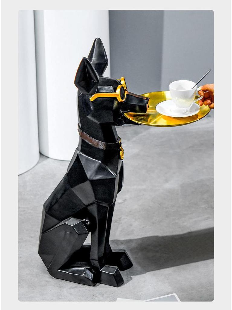 Moderne Luxus Mosaik Dobermann Schlüsselablage für Wohnzimmerdekoration