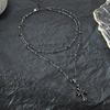 Geometric Cross Elegant Pendant Necklace For Women With Silver Tone And Luxurious Style