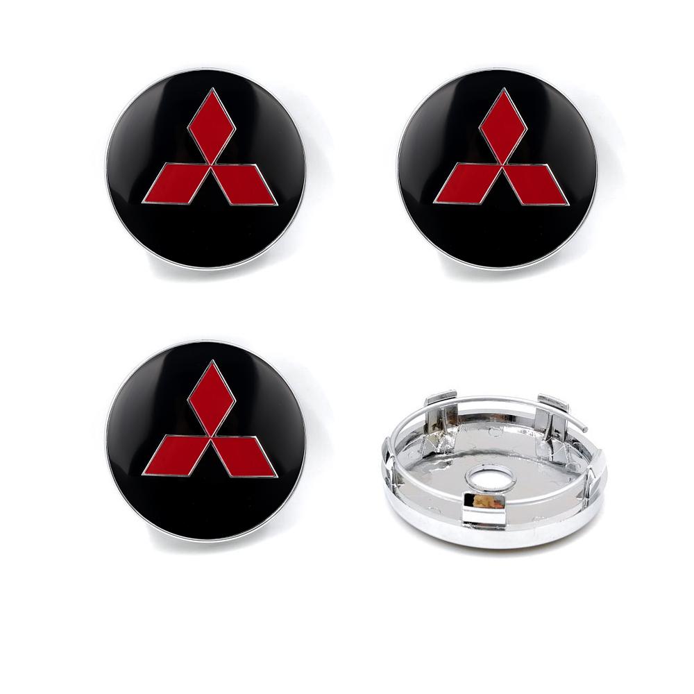 Cyxmtz1 4pcs 60mm Car Wheel Hub Center Cover Badge Emblem Decoration Accessories For Mitsubishi Asx Outlander Xl Lancer Pajero 4 Jinxuan
