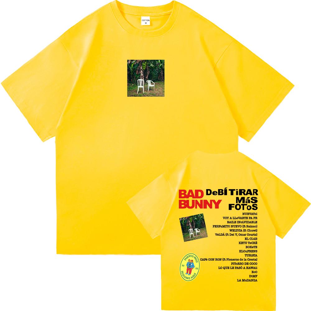 

Bad Bunny Debí Tirar Más Fotos World Tour 2025-2026 T-Shirt Men Funny Vintage Frog Tshirt Unisex High Quality Cotton Tees Shirts 4XL