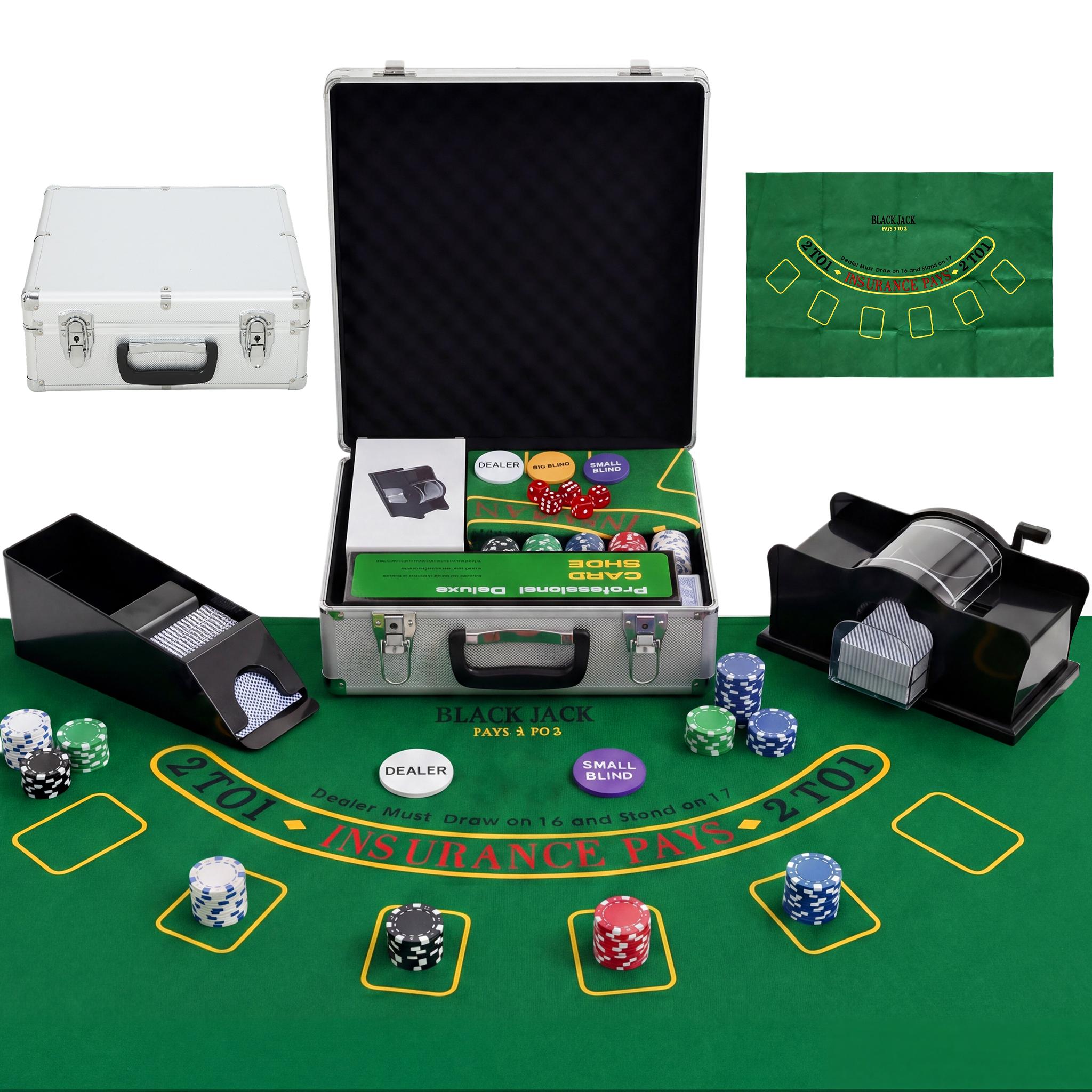 500-Piece Poker Chips Set with Card