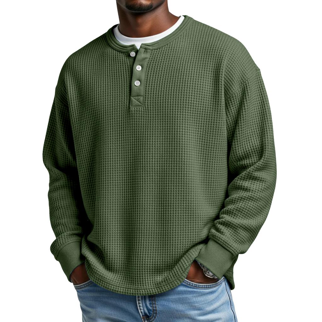 Men's Knit Casual Collar Pullover - Long Sleeve Daily Wear