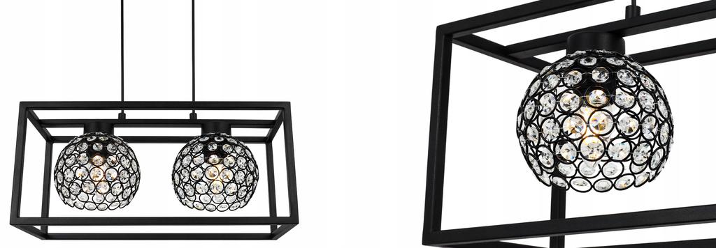 HANGING LAMP ELEGANT CAGE CRYSTAL BALL