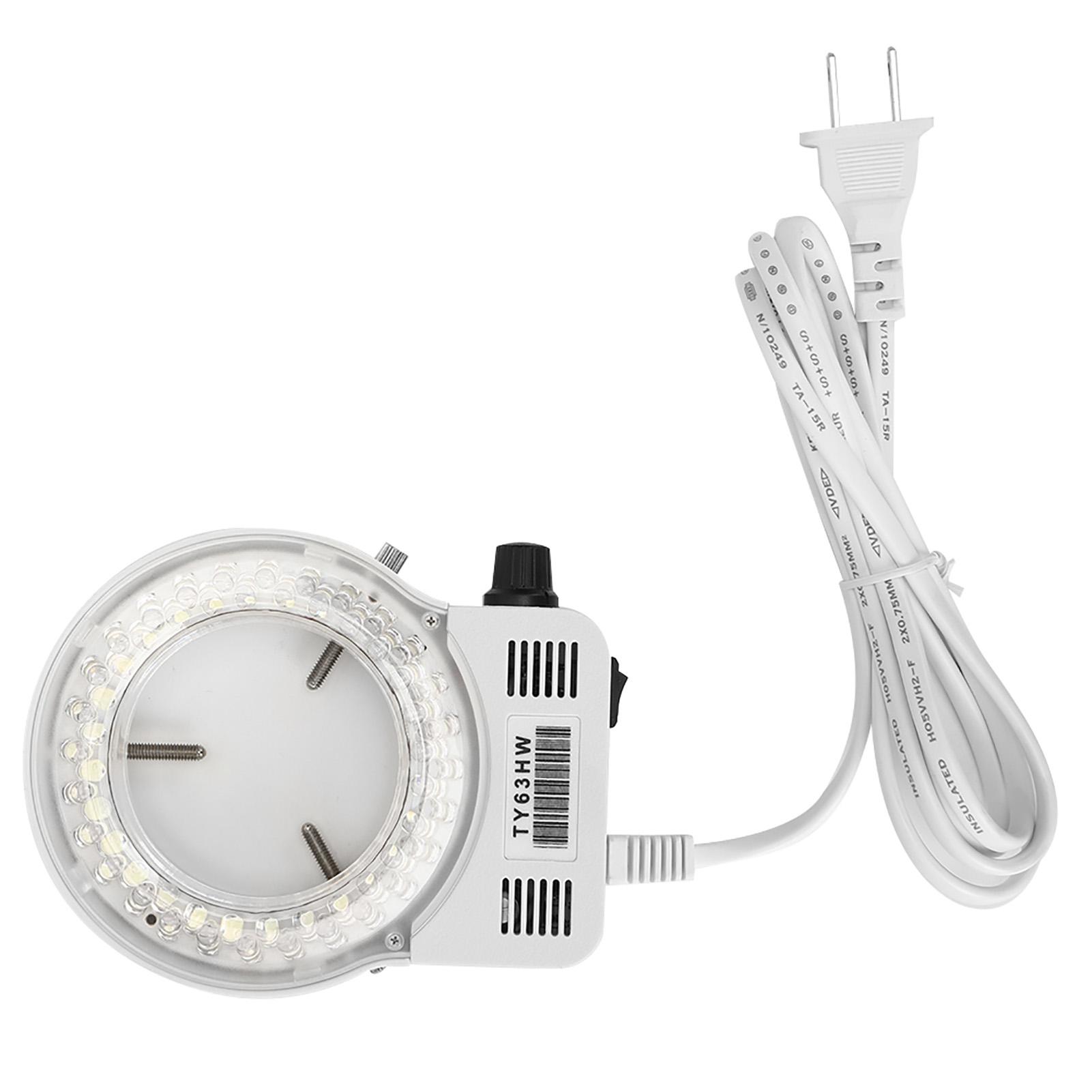 Source de lumière annulaire LED réglable et graduable pour caméra de microscope pour microscopes stéréo Prise US (100 240V)