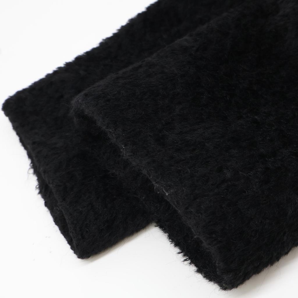 Max Mara 60161979 Black Alpaca Blend Wool Sleek Belted Coat coat 38 blackUsed