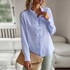 Diyun Women's Long-Sleeve Shirt - 2025 Spring/Summer Collection, European/American Style, Elegant Commuter Top