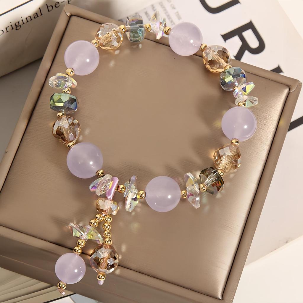 Fashion Lavender Romantic Amethyst Bracelet For Women With Sparkling Star Zircon Jewelry, Birthday Gift, Valentine's Day Gift