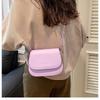 Shoulder Bag Waterproof PU Leather Simple Solid Color Flap Crossbody Messenger for Daily Commute Travel Shopping
