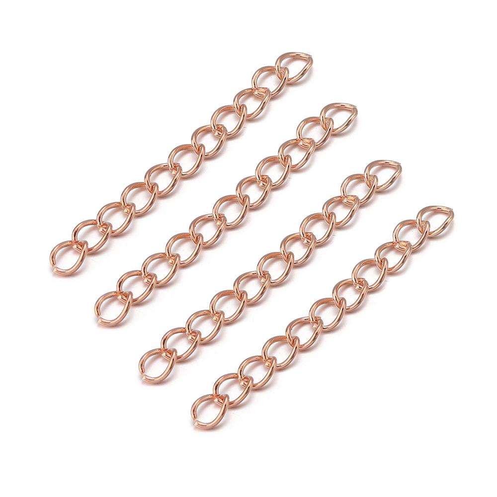 100pcs/lot 50/70mm Extension Chain Tail Chain Iron Extended Bulk Tail Chain For Jewelry Making DIY Bracelet Necklace Accessories